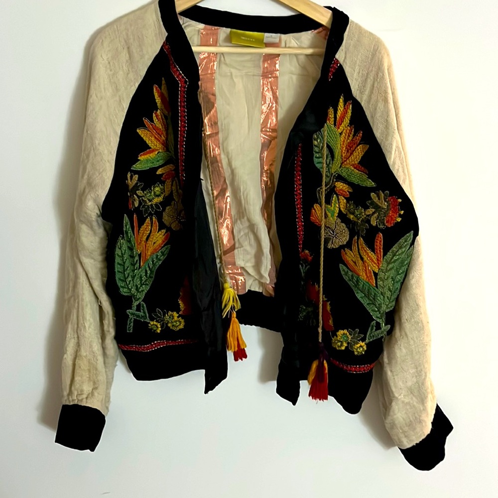 Anthropologie Floral cardigan
